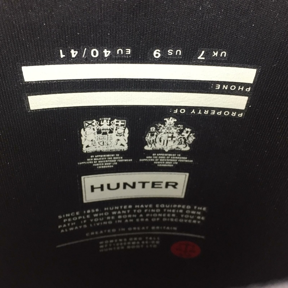 HUNTER Original Tall Waterproof RainBoot sz 9 & 10 - Picture 9 of 15